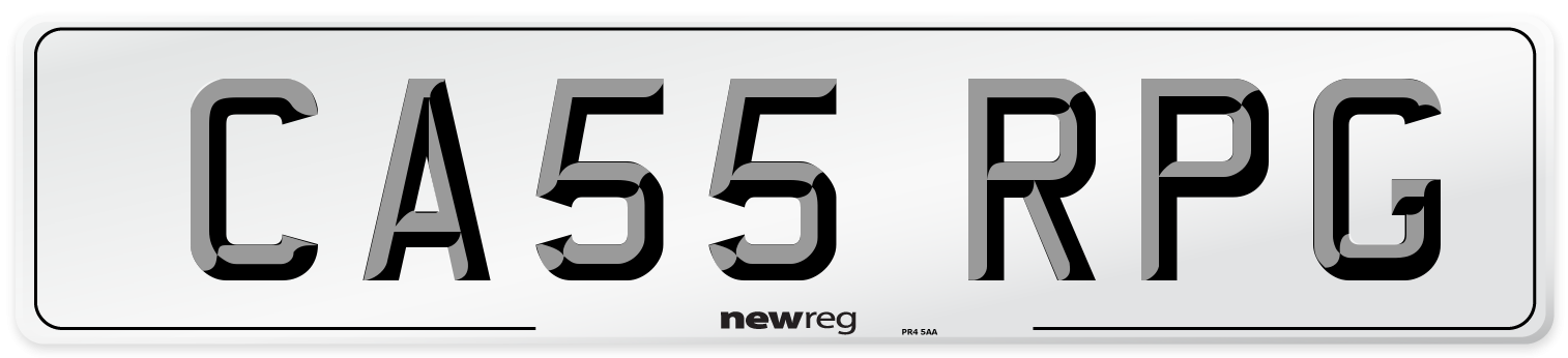 CA55 RPG Number Plate from New Reg